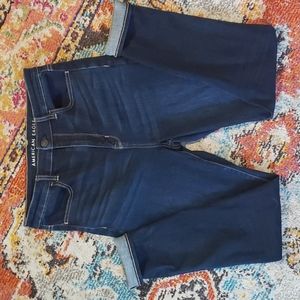 High-waisted skinny jeans